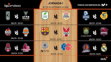¡Así es el calendario de la Liga Endesa 2024-25!
