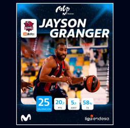 Jayson Granger, MVP Movistar del mes de noviembre