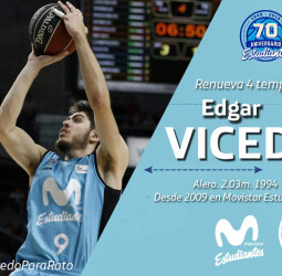 Edgar Vicedo renueva por cuatro temporadas su contrato con Movistar Estudiantes
