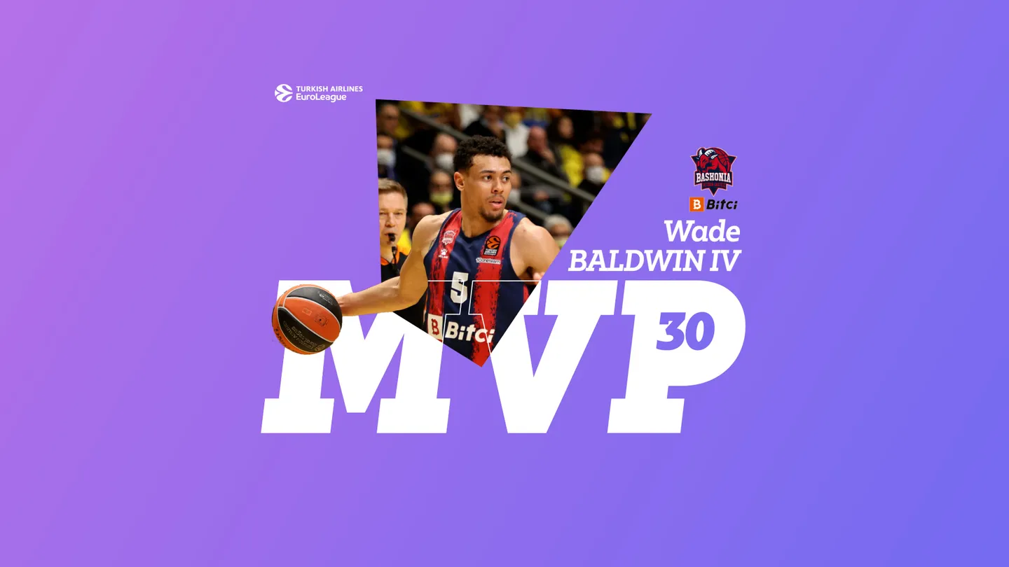 MVP de la jornada 30 de la EuroLeague: Wade Baldwin, Baskonia