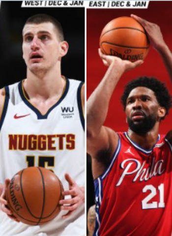 Nikola Jokic y Joel Embiid, jugadores del primer mes de competición NBA