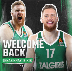 Ignas Brazdeikis ficha por el Zalgiris