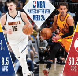 Trae Young y Nikola Jokic, jugadores de la semana NBA