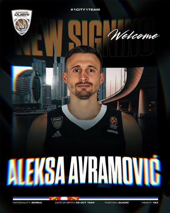 Aleksa Avramović refuerza a Dubai Basketball