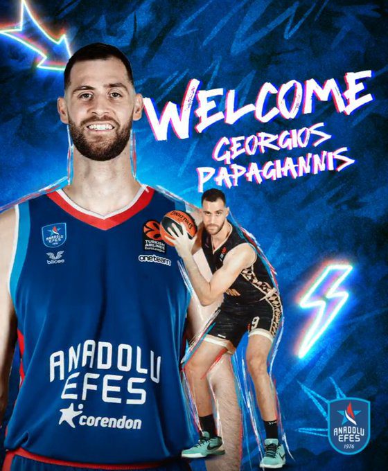 Georgios Papagiannis se une al Anadolu Efes: nuevo ancla interior para el conjunto turco