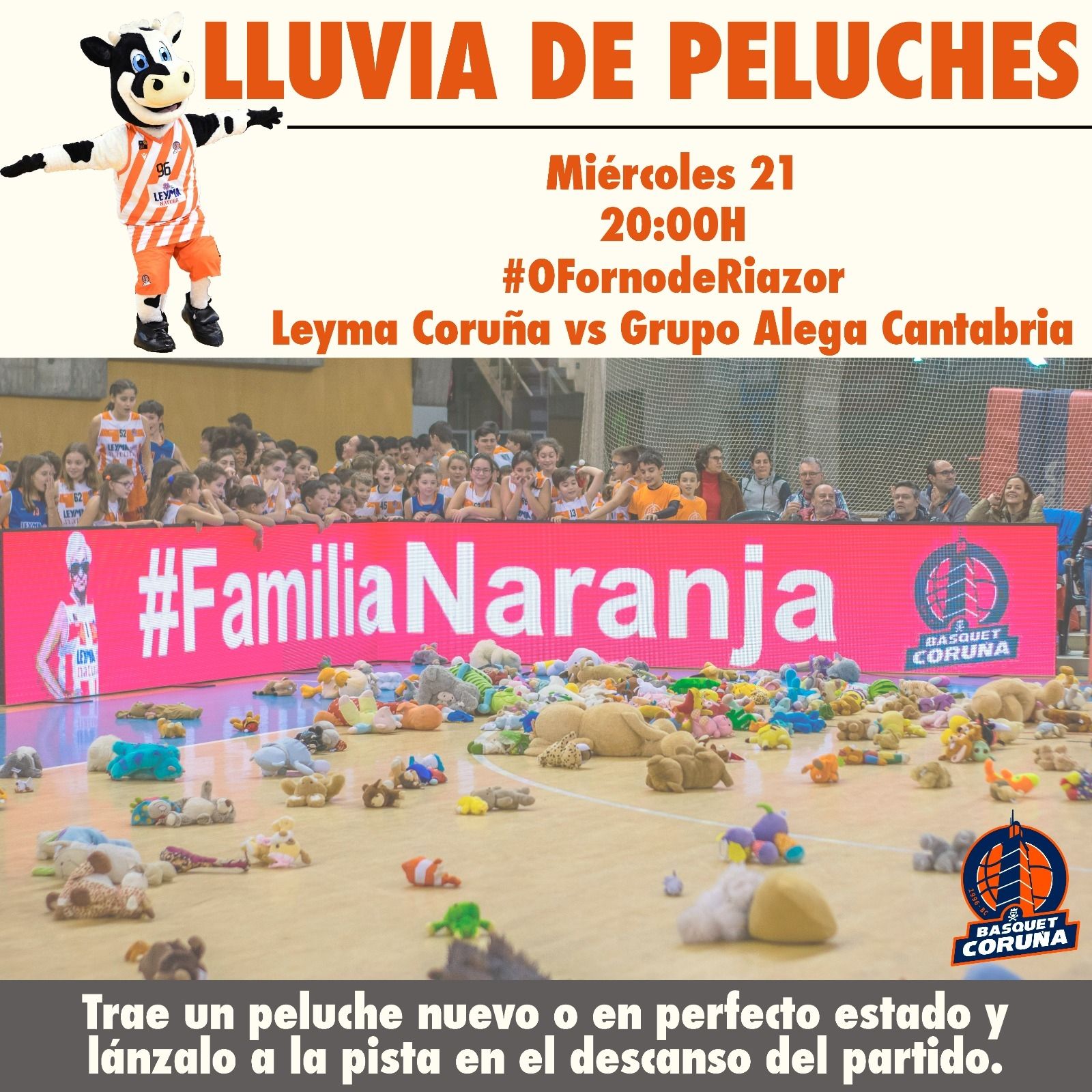¡Lluvia de peluches en #OFornodeRiazor!