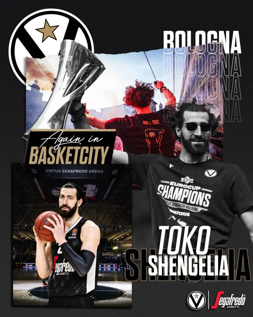 La Virtus Bolonia anuncia la renovación de Tornike Shengelia