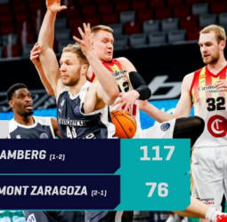 El Brose Bamberg arrolla al Casademont Zaragoza (117-76)