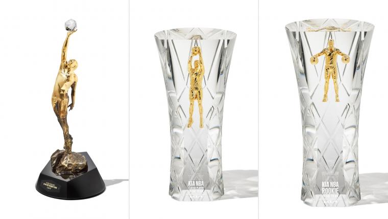 Los nuevos trofeos de premios NBA: cómo son y cómo se llaman