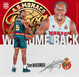 Monaco refuerza su pintura con el regreso de Yoan Makoundou