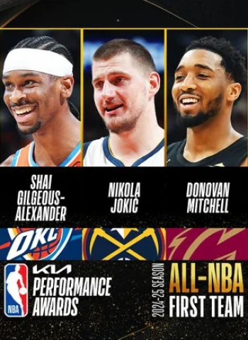 Shai, Giannis y Jokić lideran el All-NBA 2024-25; LeBron extiende su leyenda