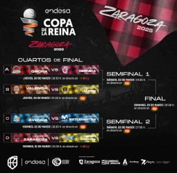 Conformado el cuadro de la Copa de la Reina Zaragoza 2025