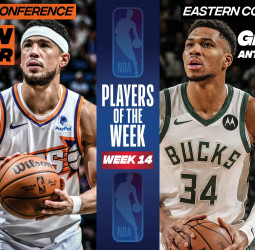 Devin Booker y Giannis Antetokounmpo, jugadores de la semana NBA