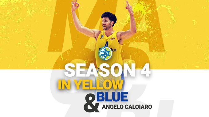 Angelo Caloiaro, una temporada más en el Maccabi
