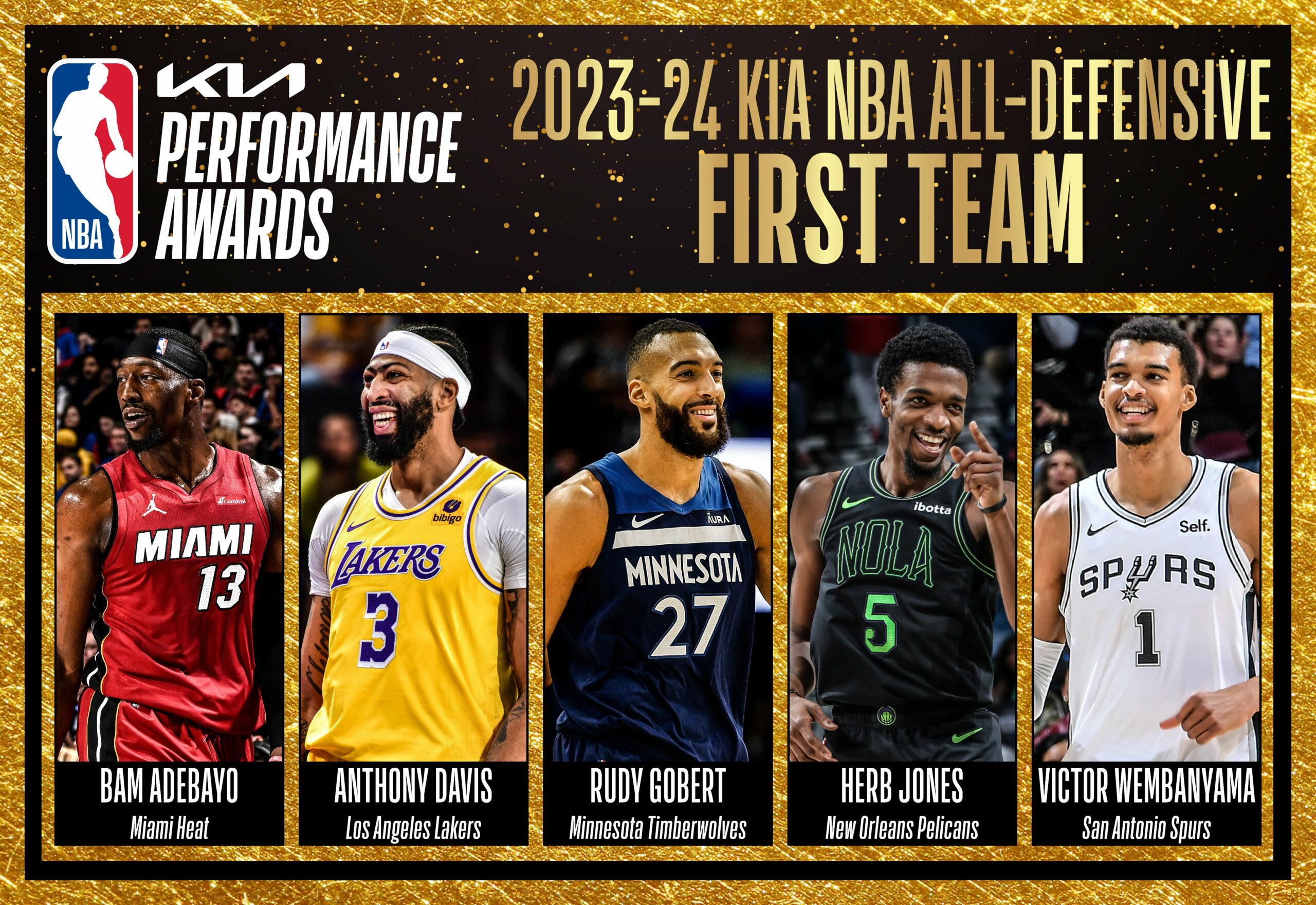 Rudy Gobert y Victor Wembanyama encabezan los equipos All-Defensive