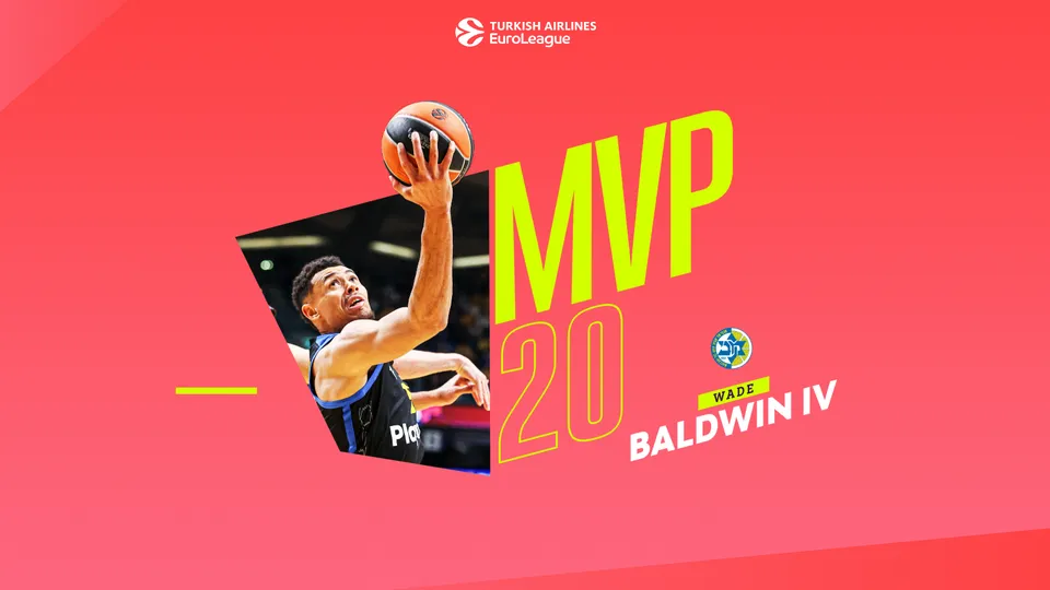MVP de la jornada 20° EuroLeague: Wade Baldwin, Maccabi Playtika Tel Aviv
