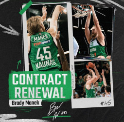 Brady Manek, una temporada más en el Zalgiris Kaunas