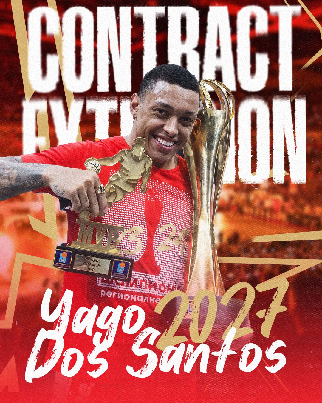 Yago dos Santos renueva con el Estrella Roja