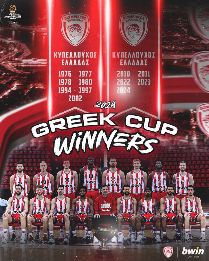 Olympiacos logra una exitosa defensa del título en la Copa Griega