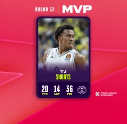 MVP de la Jornada 32º EuroLeague: TJ Shorts, Paris Basketball