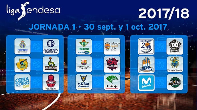 ¡Definido el calendario de la temporada 2017-18 de la Liga Endesa!