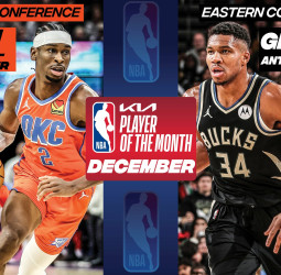 Shai Gilgeous-Alexander y Giannis Antetokounmpo, jugadores del mes de Diciembre NBA