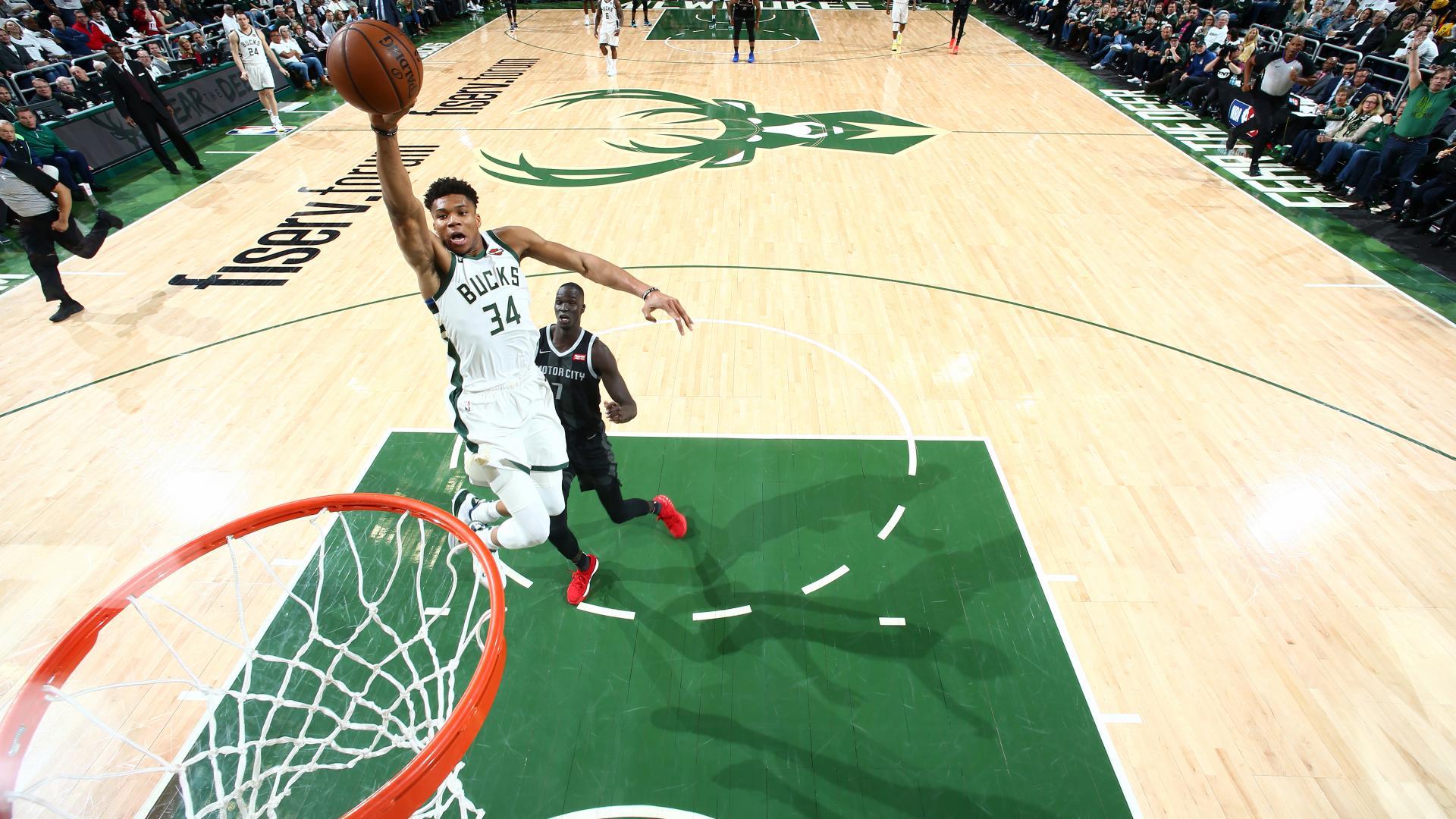 Los Bucks sacan el rodillo ante los Pistons (86-121) [1-0]