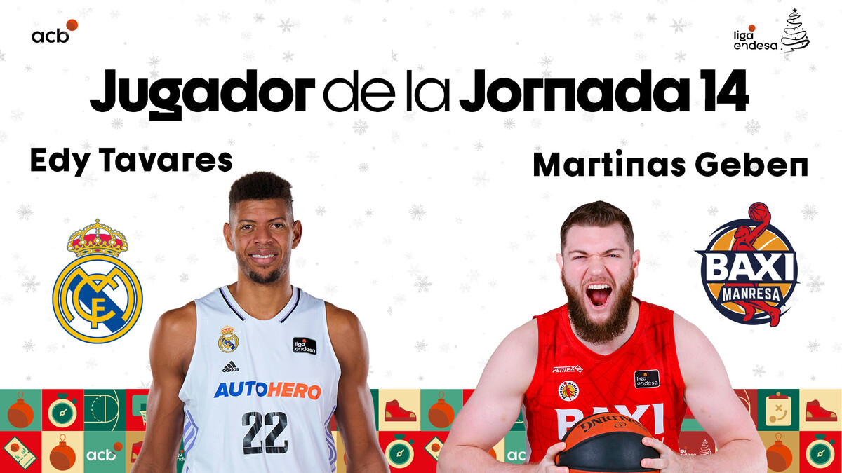Martinas Geben y Walter Tavares, Jugadores de la Jornada 14