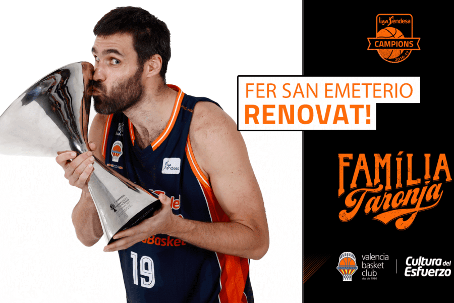 Valencia Basket y Fernando San Emeterio amplían su compromiso hasta 2019