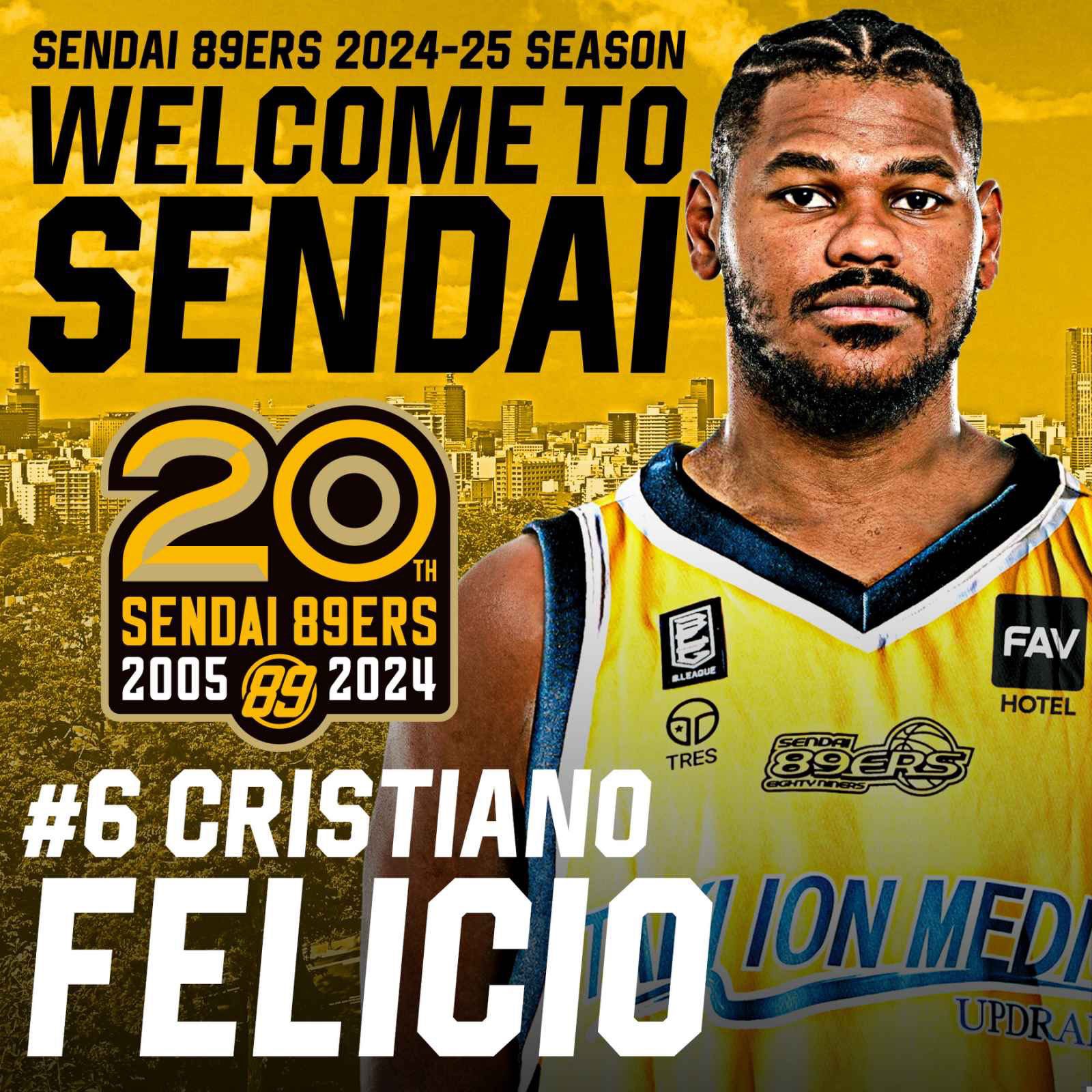 Cristiano Felicio, a Sendai 89ers