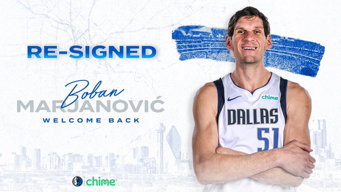 Los Dallas Mavericks anuncian la renovación de Boban Marjanovic
