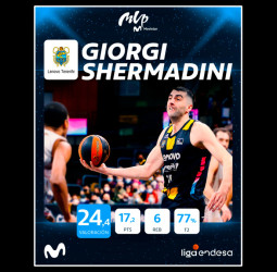 Giorgi Shermadini, MVP Movistar del mes de marzo