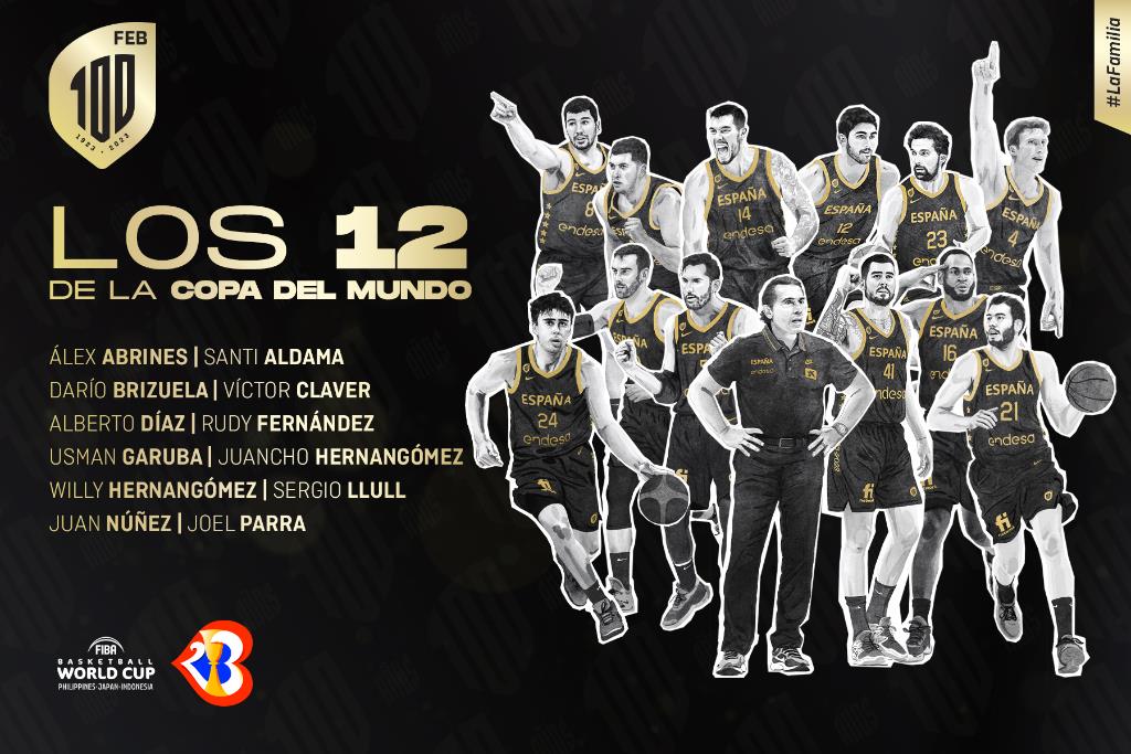 Los 12 jugadores de España para la Copa del Mundo 2023