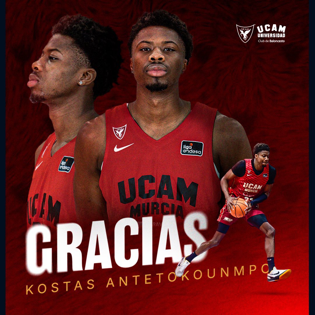 Kostas Antetokounmpo no continuará en UCAM Murcia