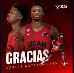 Kostas Antetokounmpo no continuará en UCAM Murcia