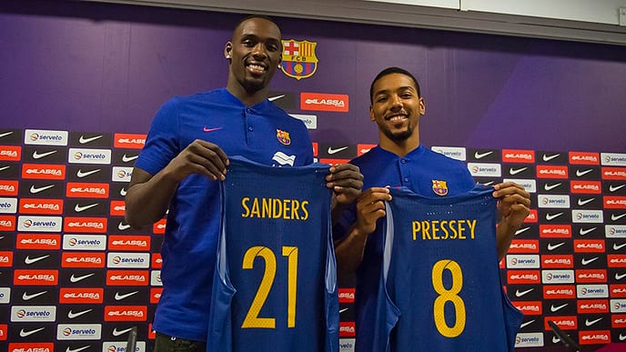 Sanders y Pressey, con ganas de aportar en el Barça Lassa