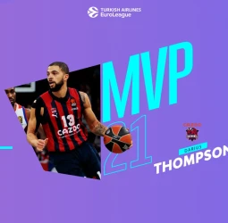 MVP jornada 21° EuroLeague: Darius Thompson, Cazoo Baskonia Vitoria-Gasteiz