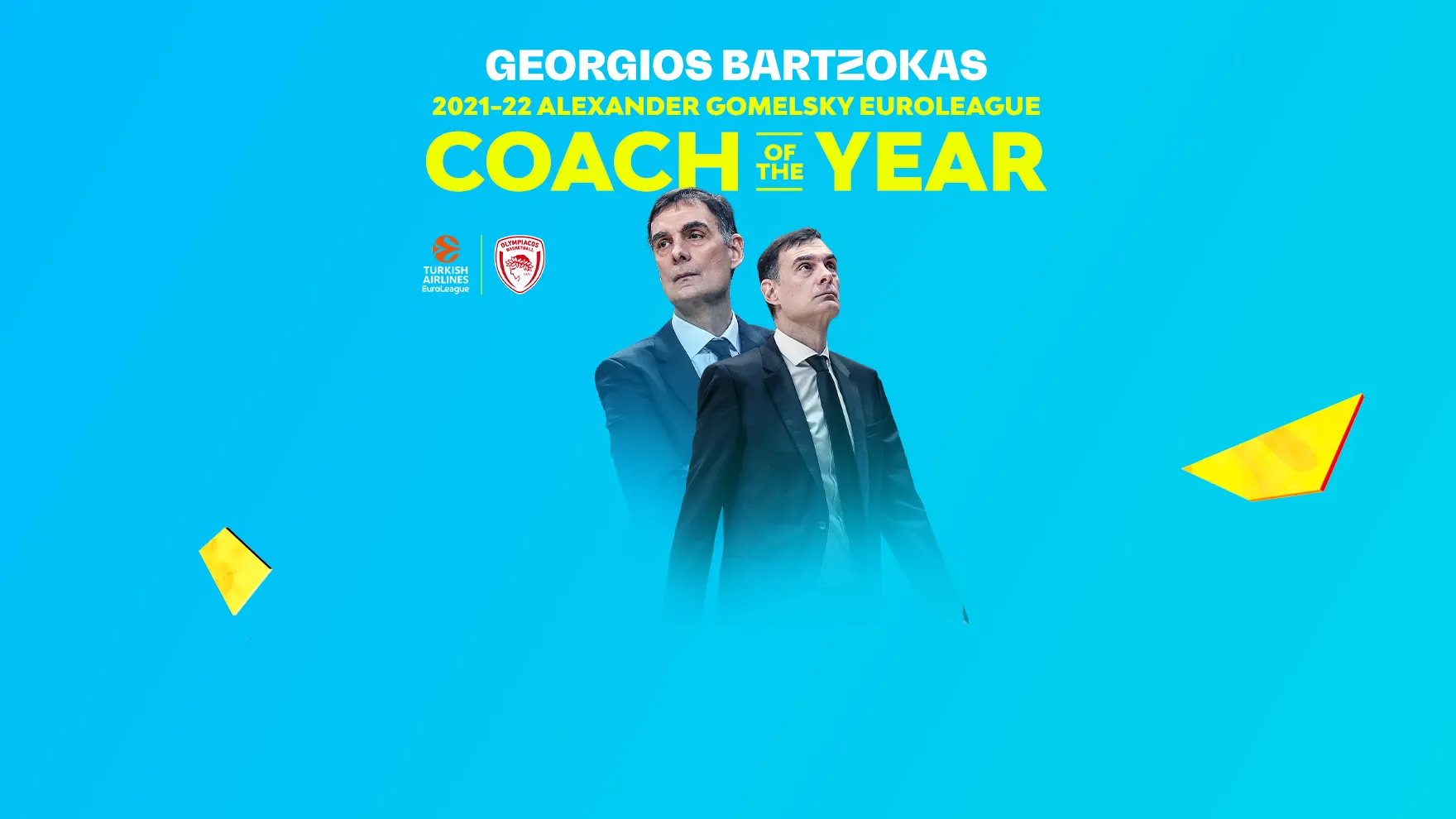 Entrenador del Año en la EuroLeague: Georgios Bartzokas, Olympiacos Piraeus