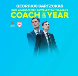 Entrenador del Año en la EuroLeague: Georgios Bartzokas, Olympiacos Piraeus