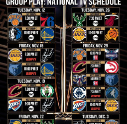 La NBA anuncia el calendario de la primera fase de la Emirates NBA Cup 2024
