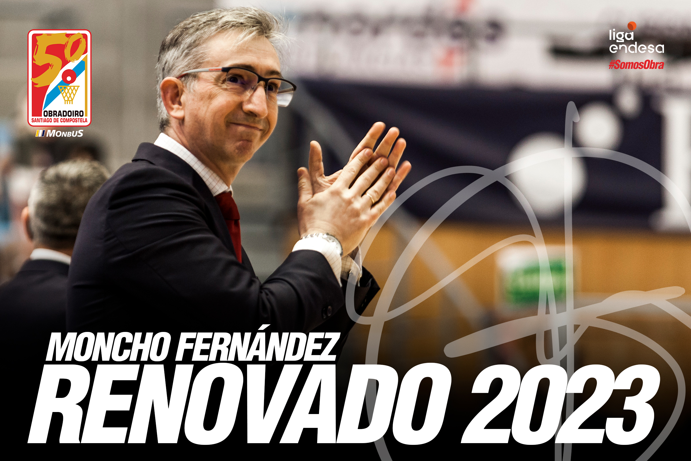 El Monbus Obradoiro y Moncho Fernández extienden su contrato hasta 2023