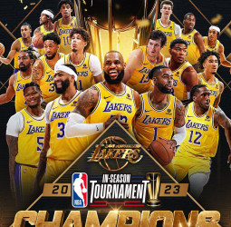 Los Angeles Lakers, campeones de la primera Copa NBA de la historia