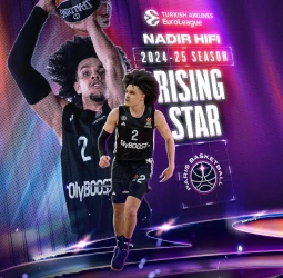 Nadir Hifi, de París Basketball, es la Estrella Emergente de la EuroLeague 2024-25