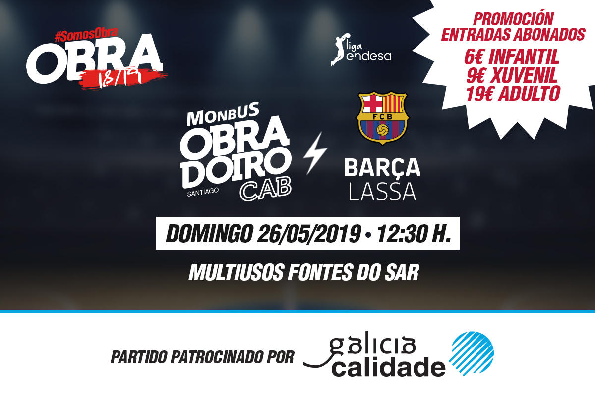 Los abonados podrán comprar entradas para el Barça Lassa a 6€ en Tarifa Infantil, a 9€ en Juvenil y a 19€ de Adulto