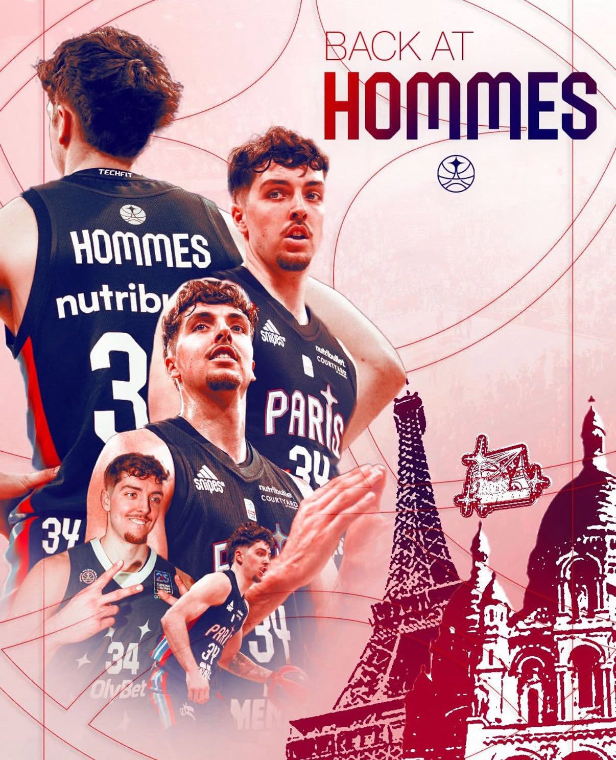 Daulton Hommes renueva con Paris Basketball pese a un año marcado por las lesiones