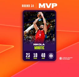 MVP de la Jornada 34º EuroLeague: Nikola Mirotic, EA7 Emporio Armani Milán