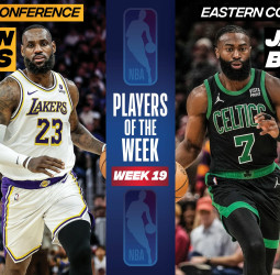 LeBron James y Jaylen Brown, jugadores de la semana NBA
