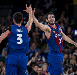 Álex Abrines, tercer máximo triplista del Barça