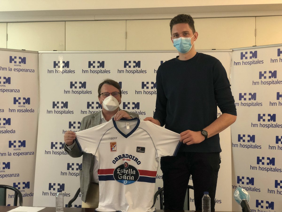 Laurynas Birutis: “Creo que el Monbus Obradoiro es un gran lugar para mejorar. Hay un gran cuerpo técnico trabajando duro detrás”