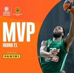 MVP de la Jornada 21º EuroLeague: Mathias Lessort, Panathinaikos AKTOR Atenas